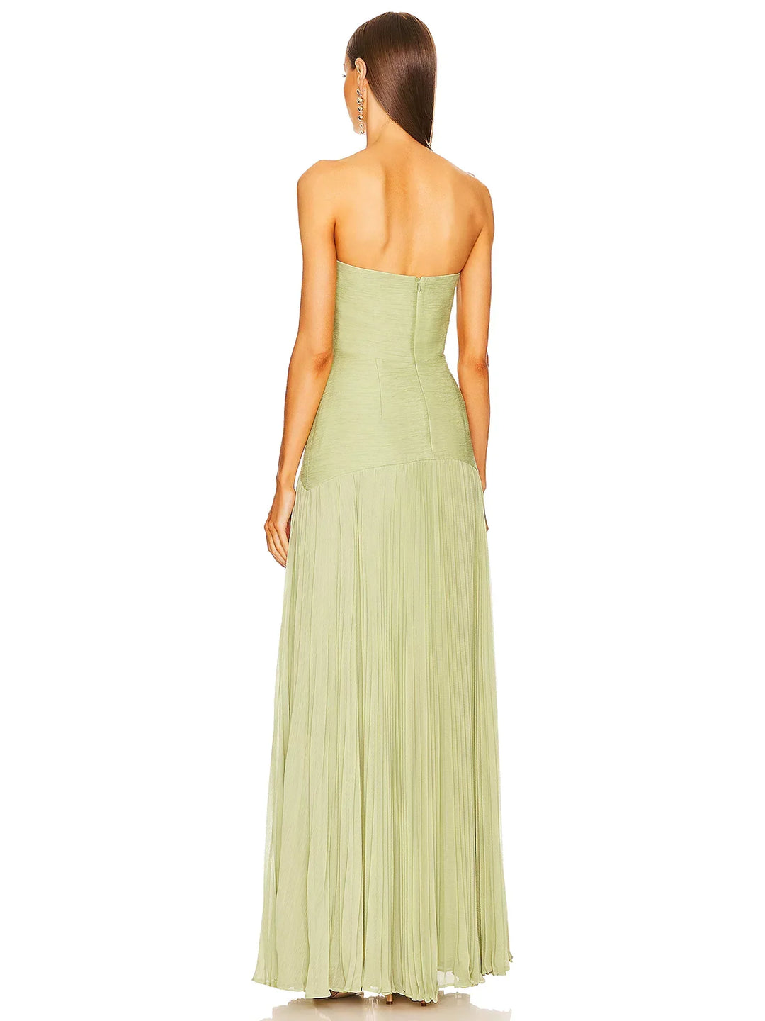 Eleanor | Women's Strapless Pleated Maxi Wedding Guest Dress