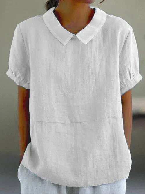 Sophie | Women’s Linen Peter Pan Collar Blouse
