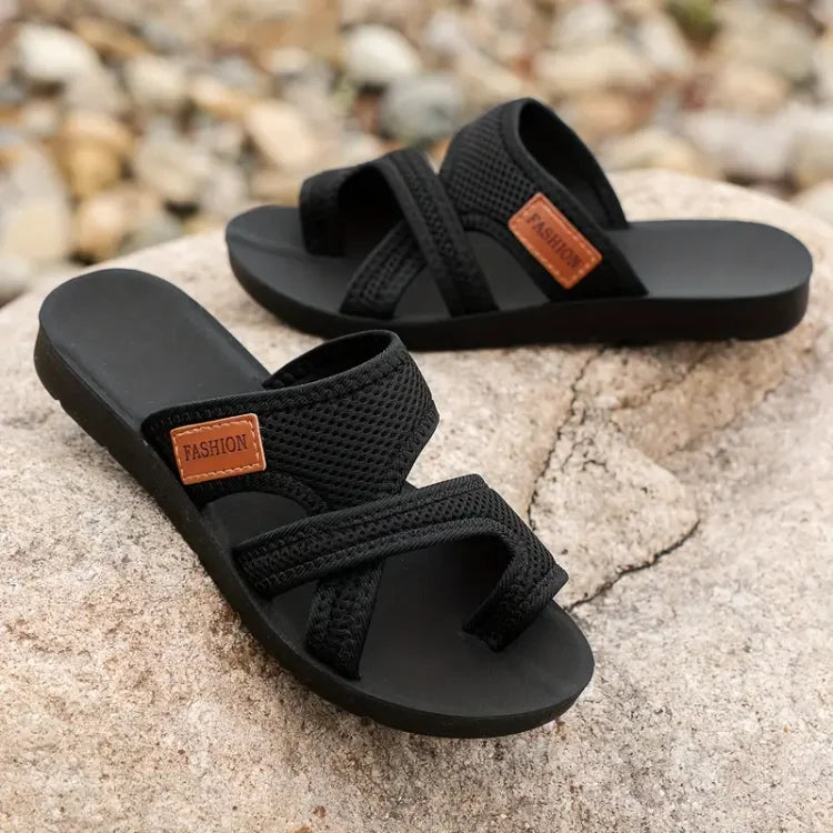 Dakota | Womens Slip On Flat Strap Sandals
