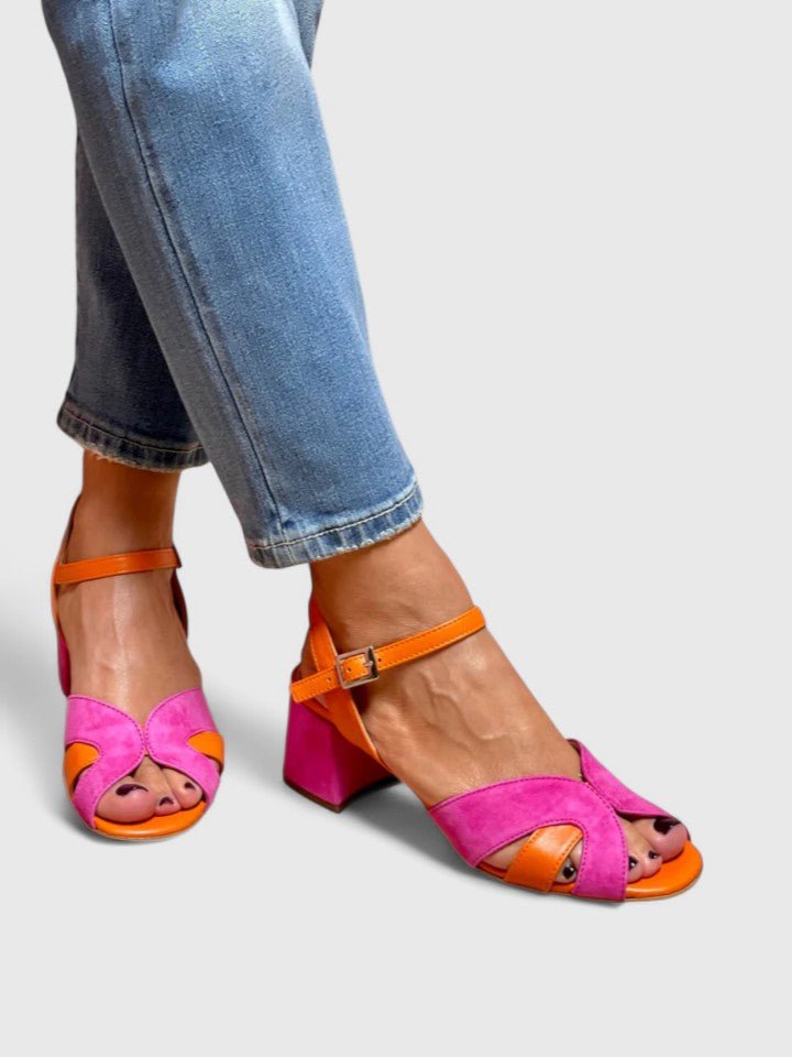 Block Heel Sandals Ankle Strap Orthopedic Comfort