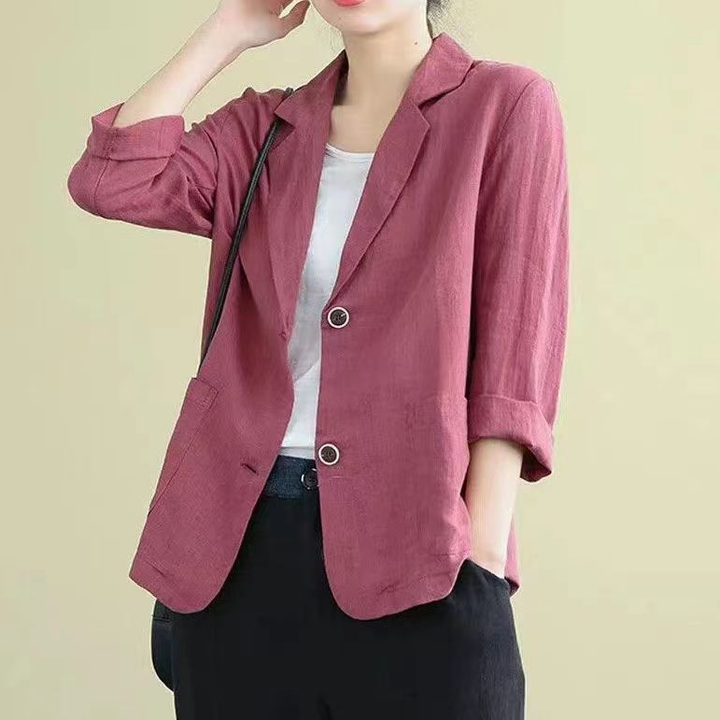 Aria | Women's Linen Blazer Lightweight Tailored Pockets