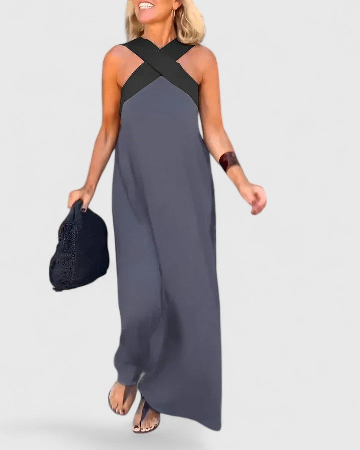 Evangeline| Elegant Crossback Dress