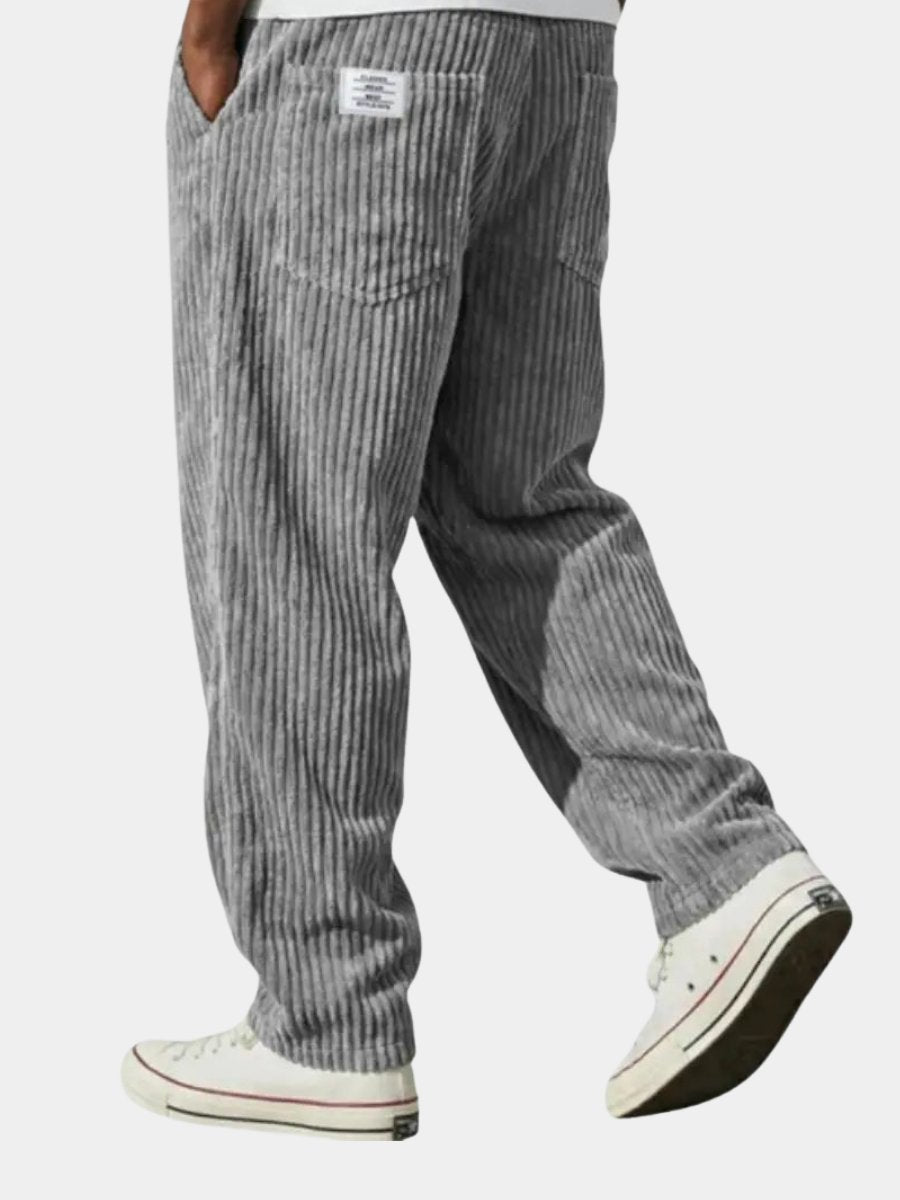 Men's Corduroy Pants Relaxed Fit Drawstring Waist