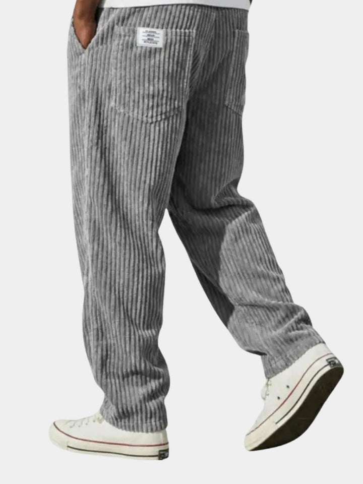Men's Corduroy Pants Relaxed Fit Drawstring Waist