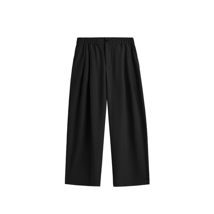 Men's Linen Wide Leg Drawstring Pants Pleated Relaxed Fit