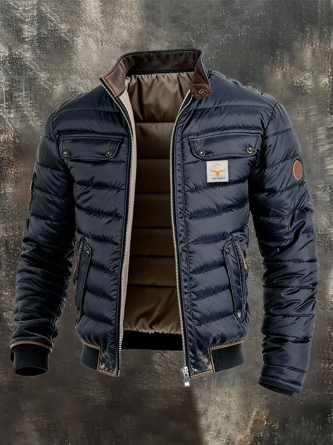 Men's Quilted Puffer Jacket Wind Resistant Duck Down