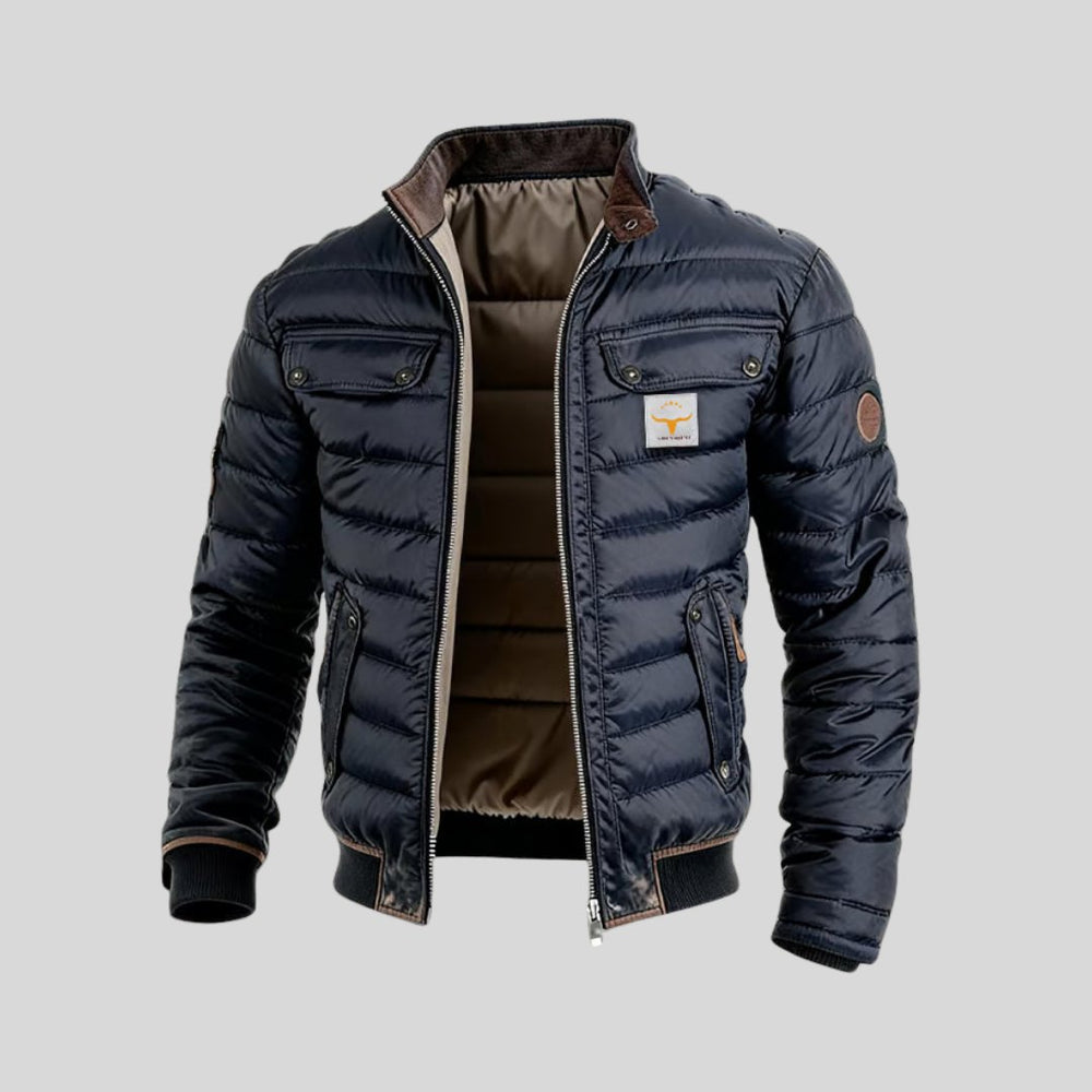 Men's Quilted Puffer Jacket Wind Resistant Duck Down