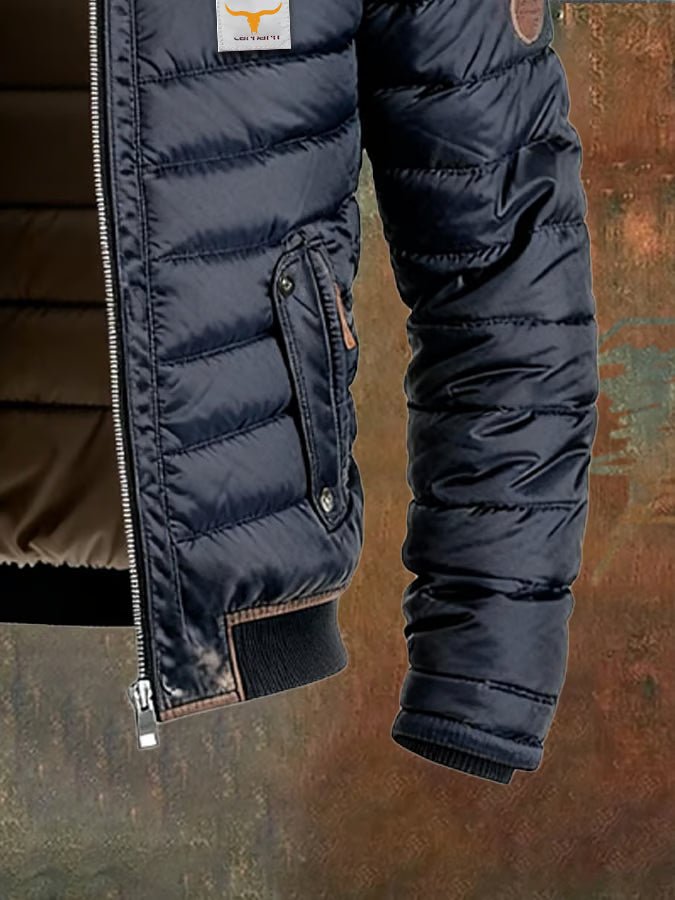 Men's Quilted Puffer Jacket Wind Resistant Duck Down