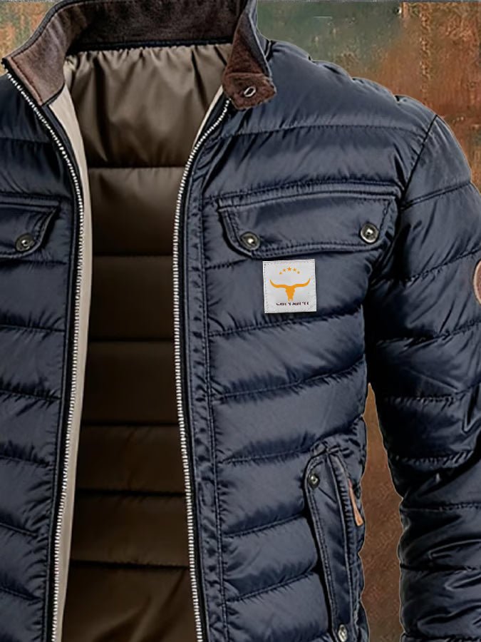 Men's Quilted Puffer Jacket Wind Resistant Duck Down