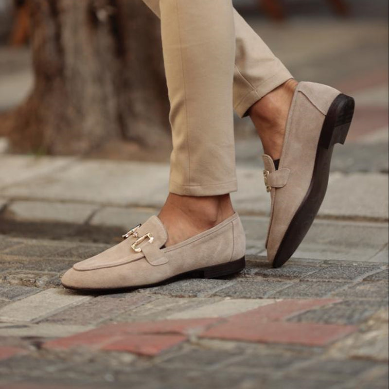Kevin | Men's Slip On Metal Detail Loafers