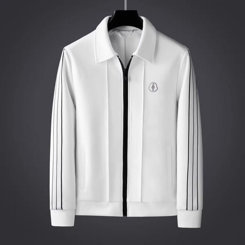 Men's Tracksuit Set Lycra Zip-Up Jacket Athletic Pants