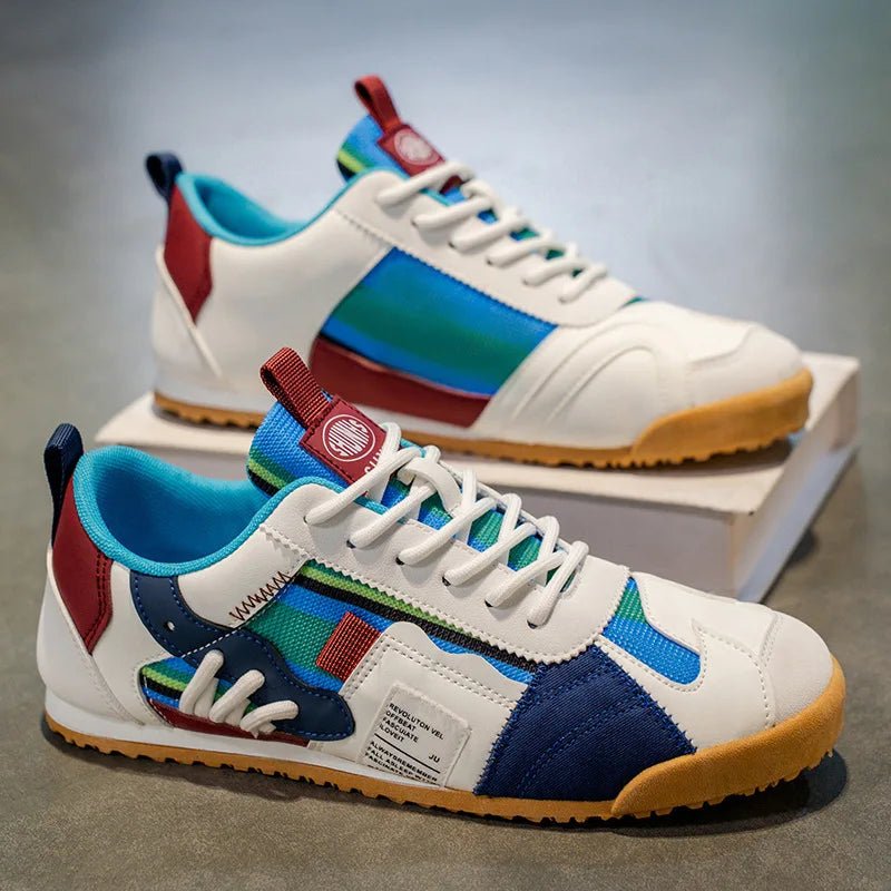Men's Trail Sneakers Layered Suede Mesh Athletic
