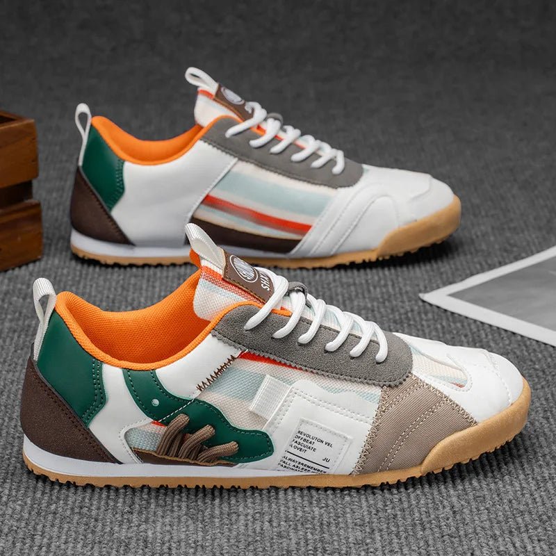 Men's Trail Sneakers Layered Suede Mesh Athletic
