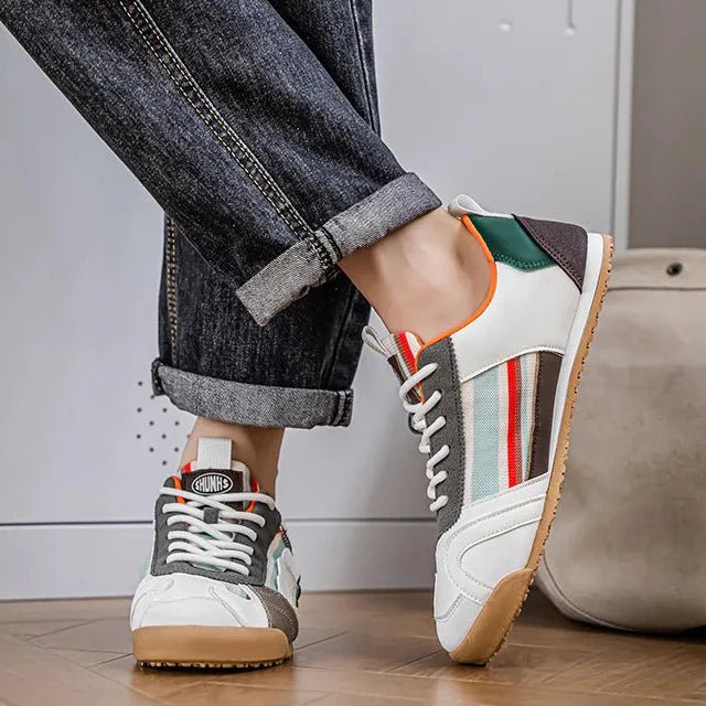 Men's Trail Sneakers Layered Suede Mesh Athletic