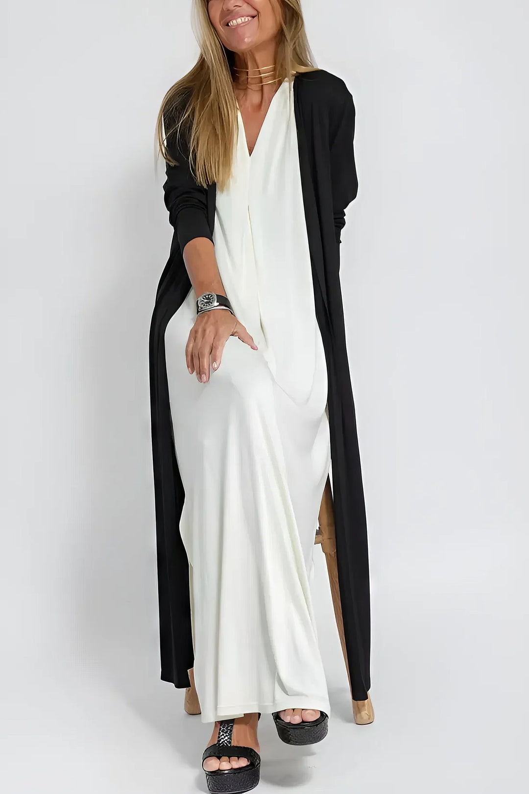 Plus Size Sleeveless Maxi Dress V-Neck Casual Elegant