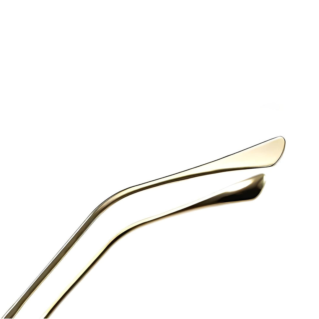 Sunglasses Retro Square Gold Titanium Frame Gradient UV400