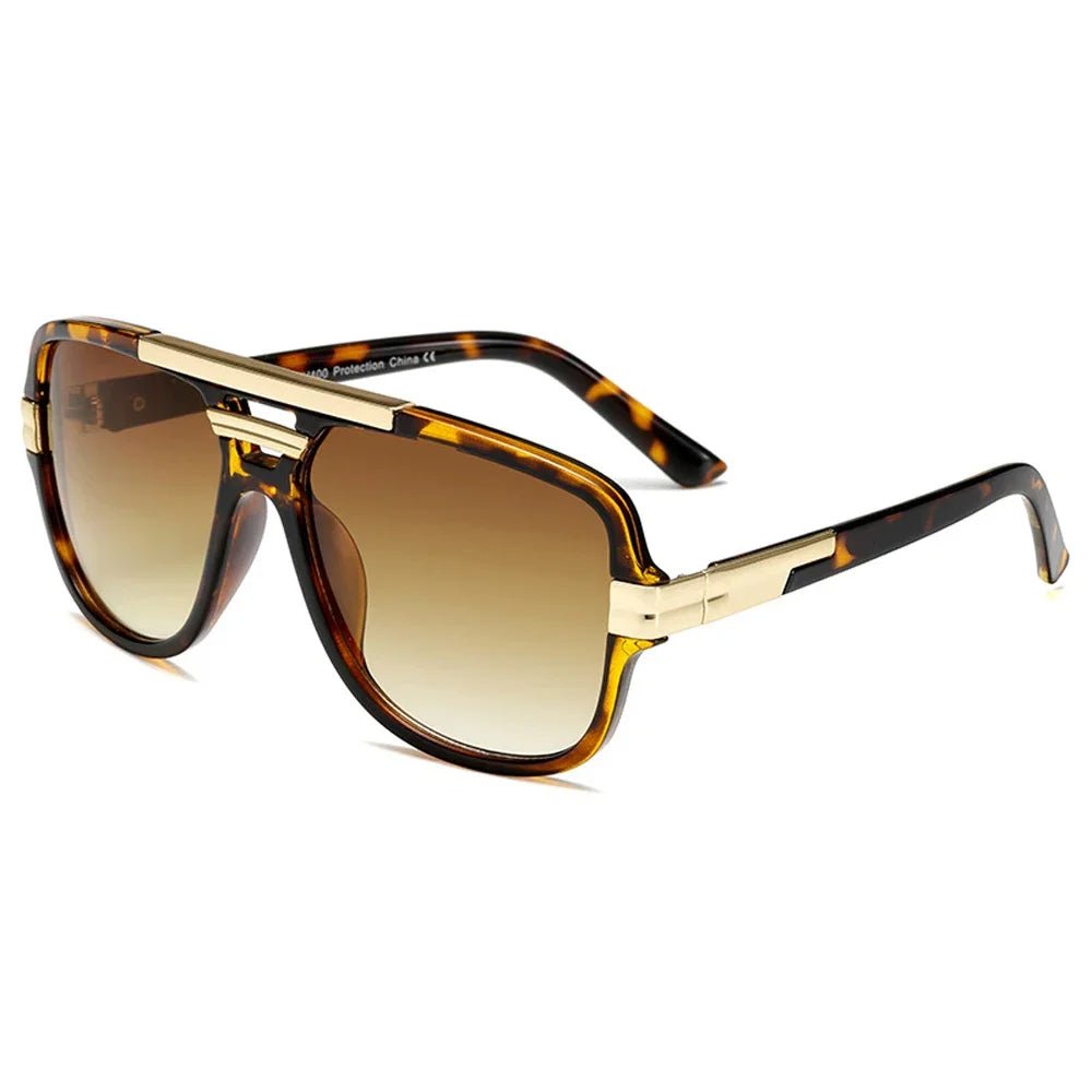Sunglasses Square Aviator Gradient UV400 Men's Acetate