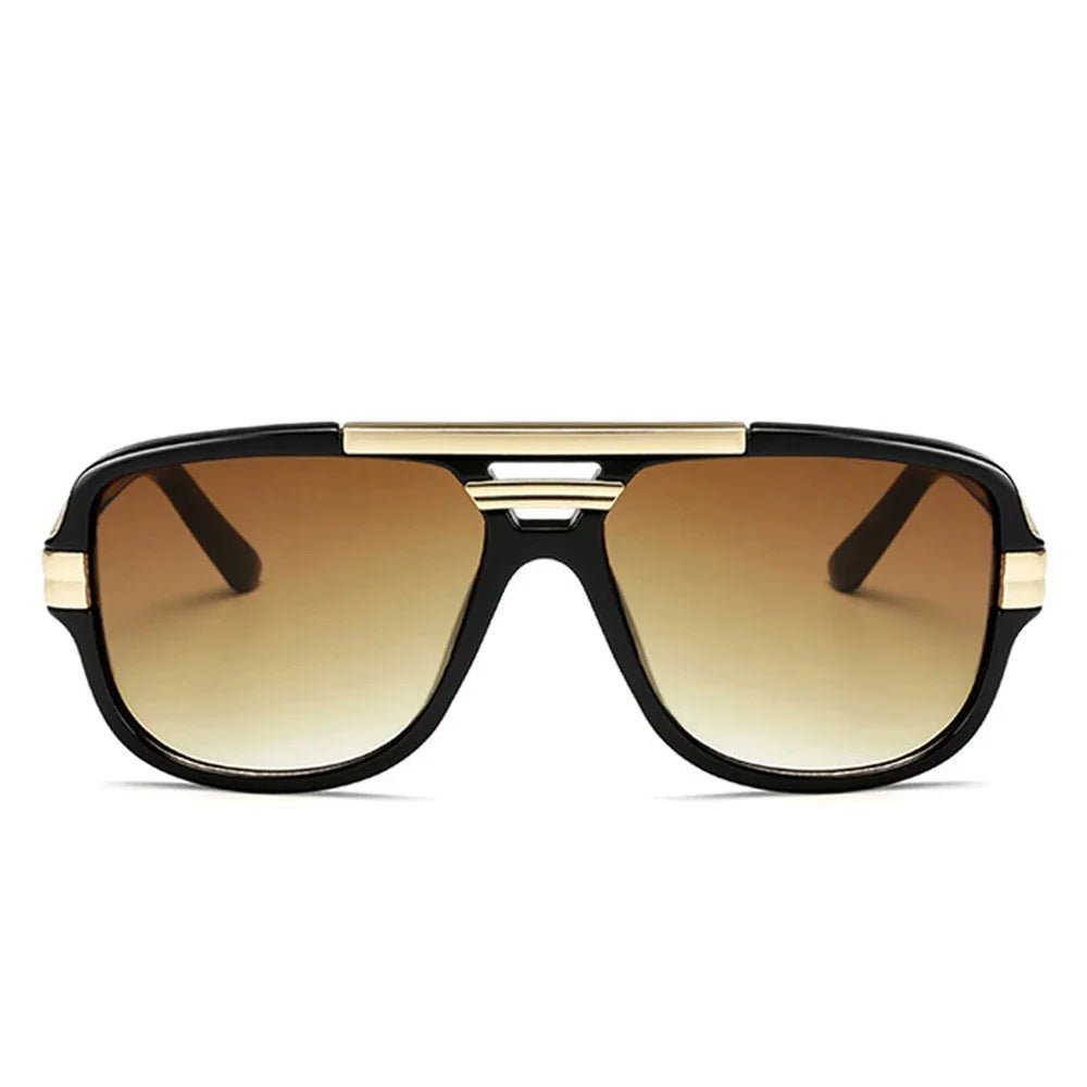 Sunglasses Square Aviator Gradient UV400 Men's Acetate
