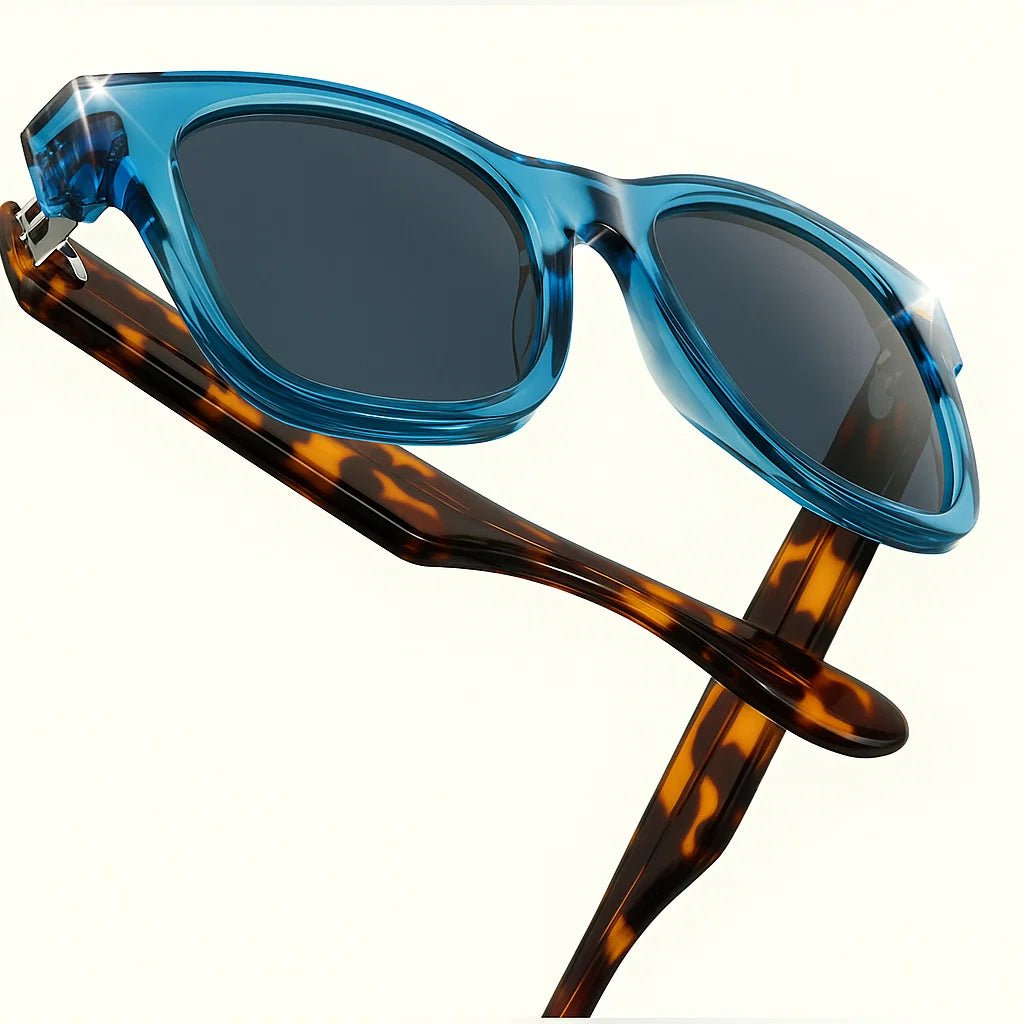 Sunglasses Square Tortoiseshell Acetate UV400 Protection