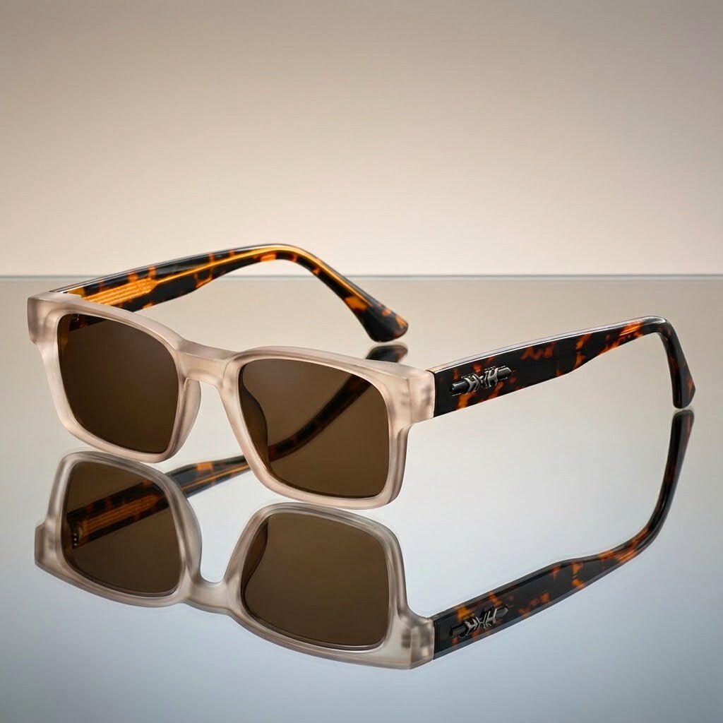 Sunglasses Square Tortoiseshell Acetate UV400 Protection