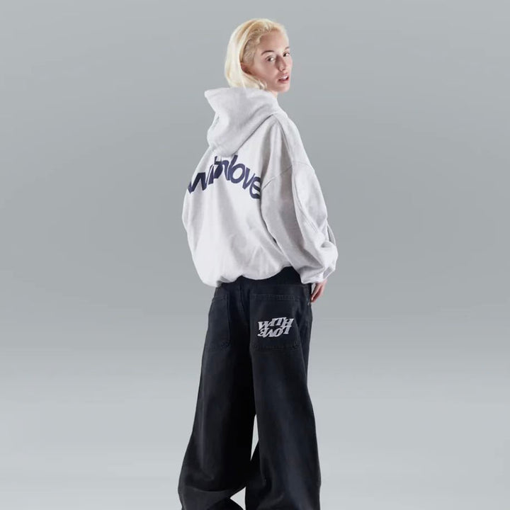 Unisex Oversized Heavyweight Cotton-Blend Graphic Hoodie