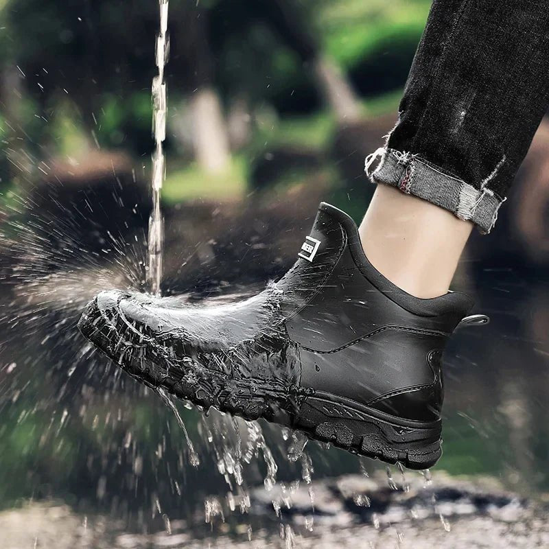 Waterproof Boots Ankle Rain Chelsea Slip-On Outdoor