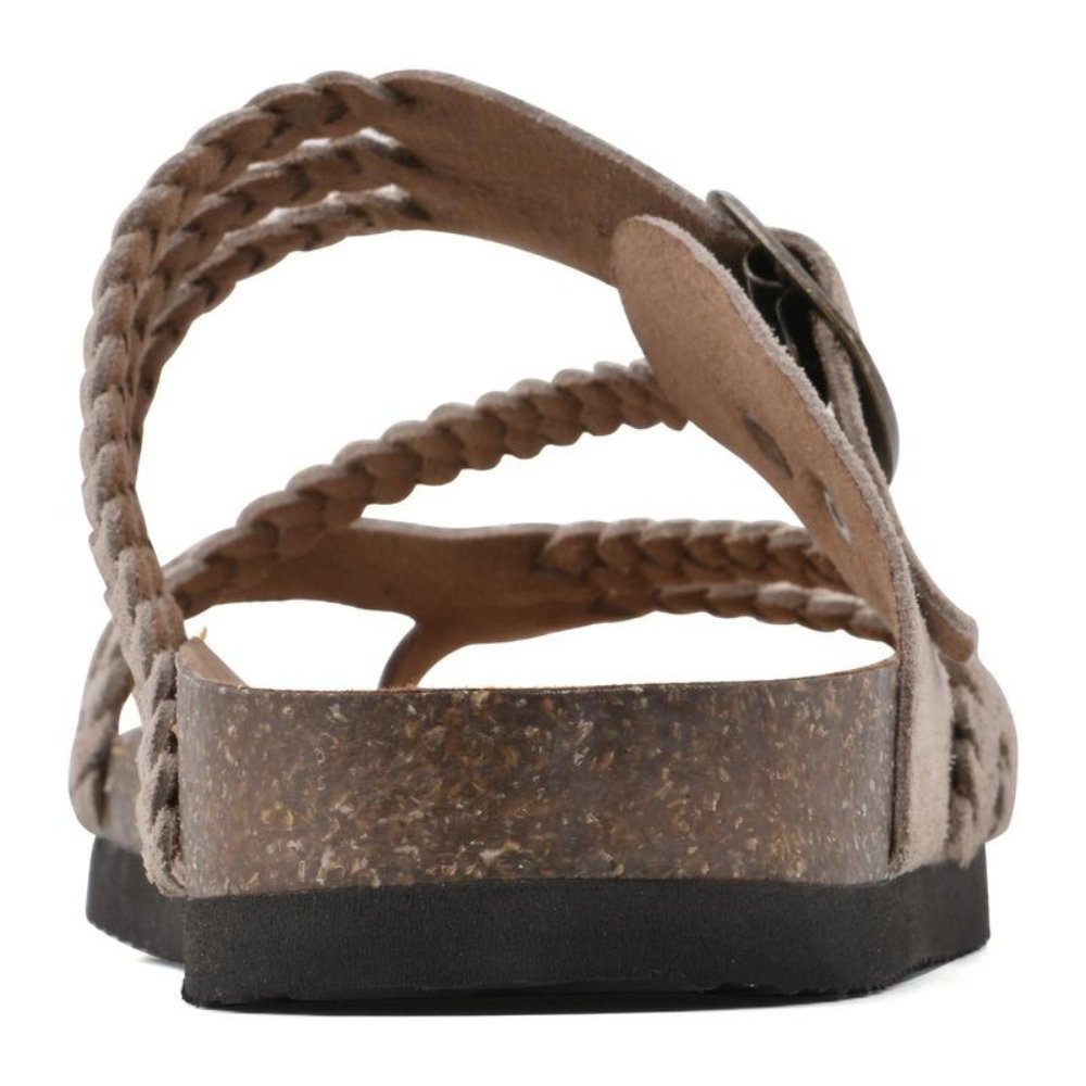 Women's Braided Strap Buckle Sandals Cork Sole