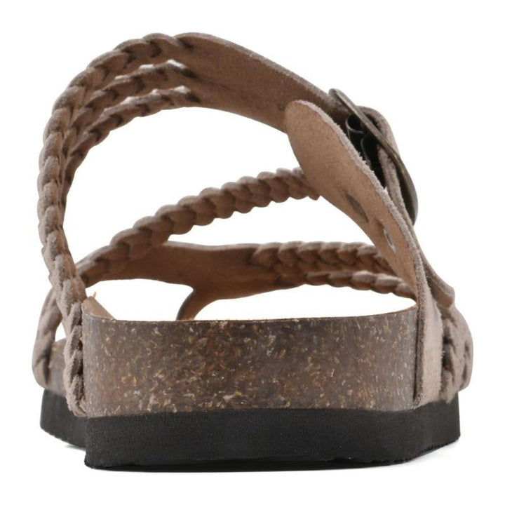 Women's Braided Strap Buckle Sandals Cork Sole