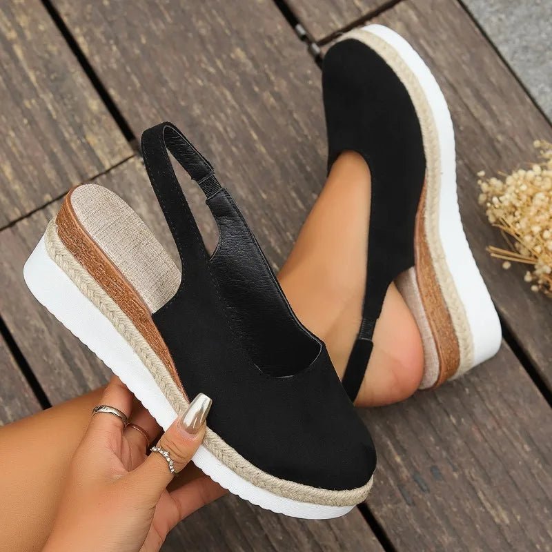 Women's Orthopedic Platform Sandals Slip-On Comfort Espadrille