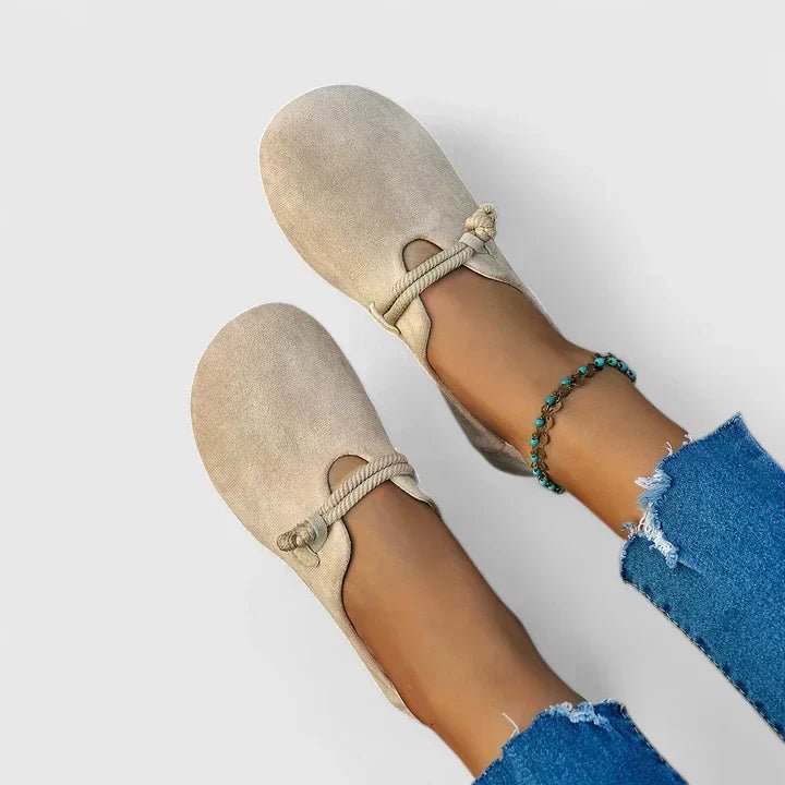 Women's Rope Detail Loafers Round Toe Slip-On Flat