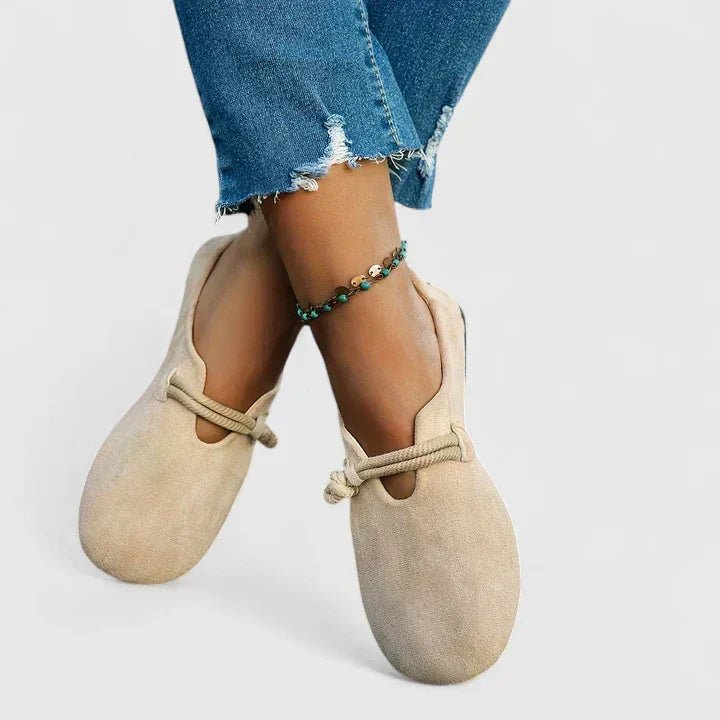 Women's Rope Detail Loafers Round Toe Slip-On Flat